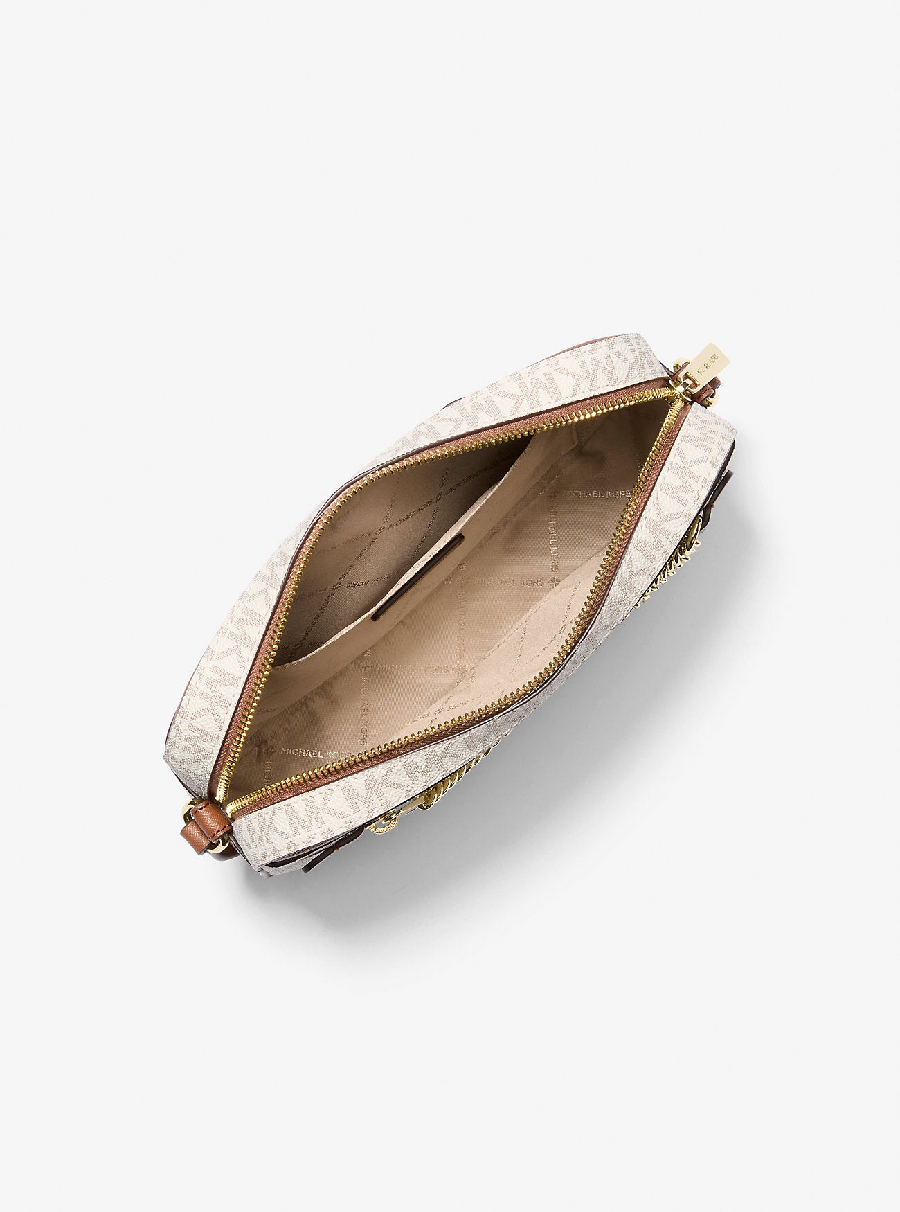 Jet Set Large Logo Crossbody Bag (Vanilla)