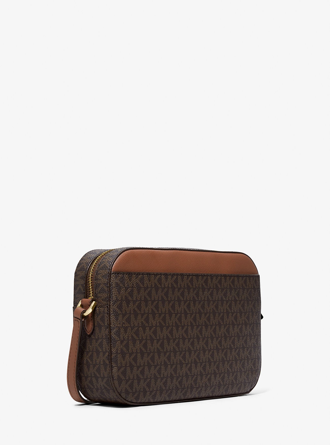 Jet Set Large Logo Crossbody Bag (Brown)