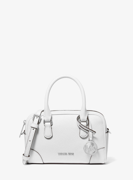 Thompson Extra-Small Pebbled Leather Satchel (White)