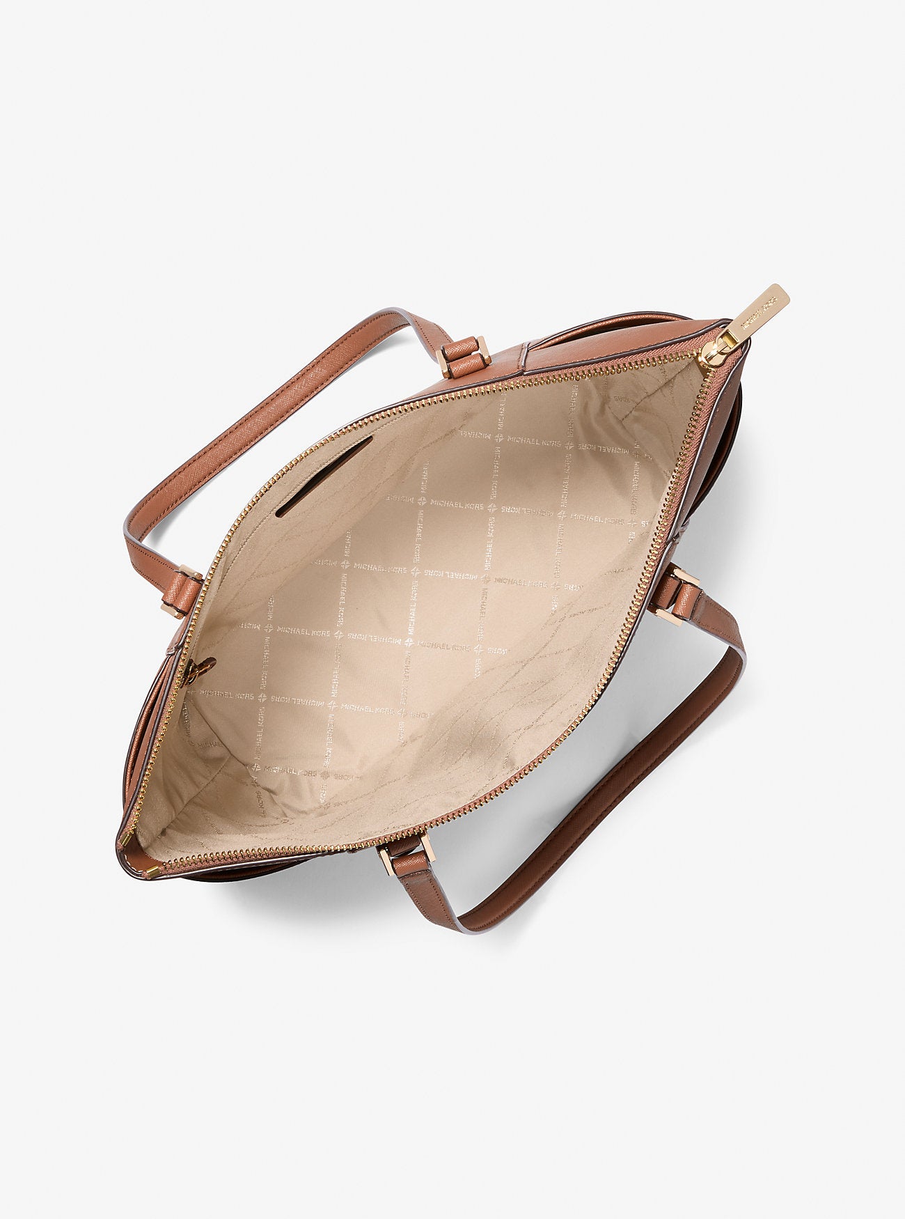 Charlotte Large Saffiano Leather Tote (Luggage)