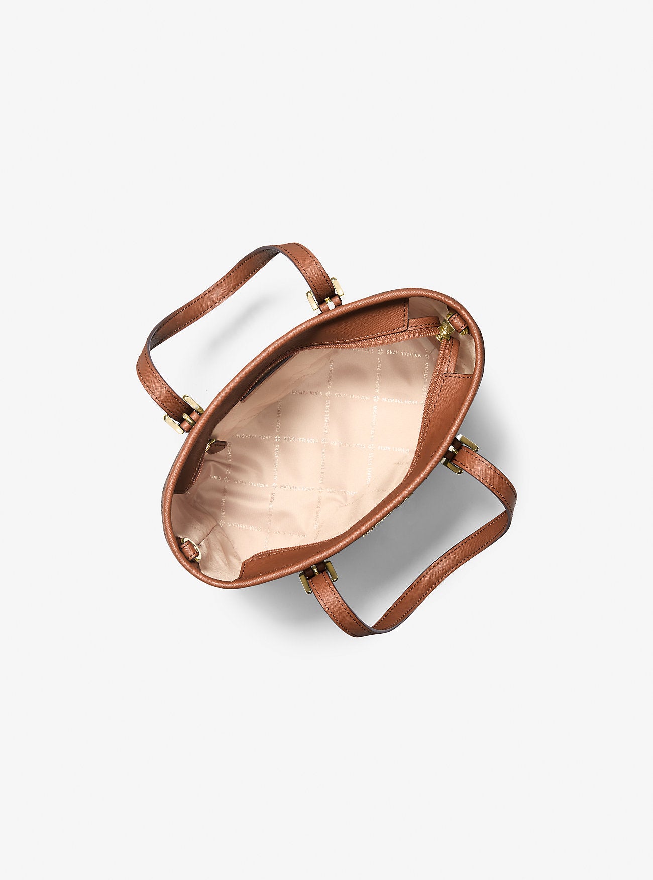 Jet Set Travel Extra-Small Logo Top-Zip Tote Bag (Brown)