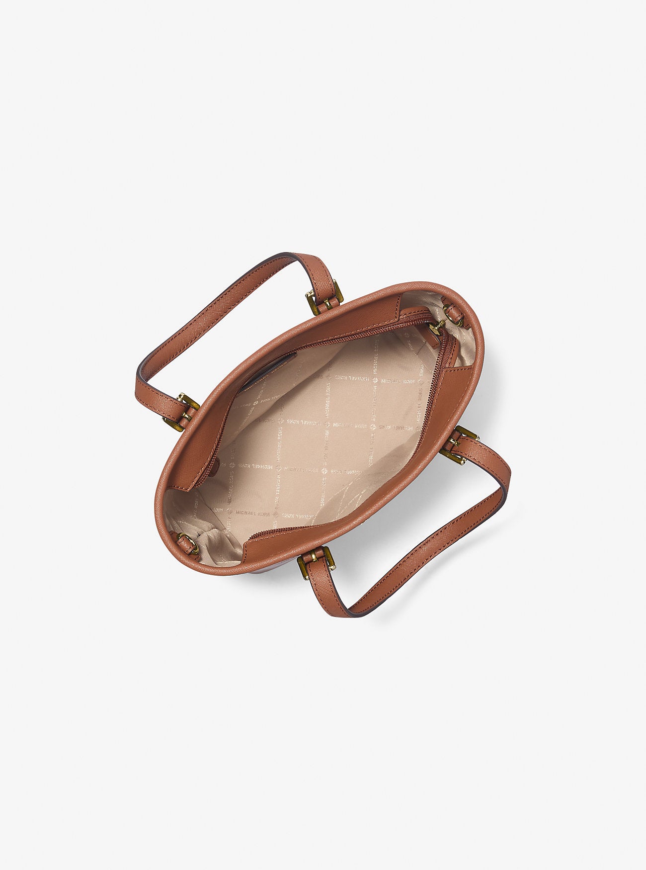 Jet Set Travel Extra-Small Saffiano Leather Top-Zip Tote (Luggage)