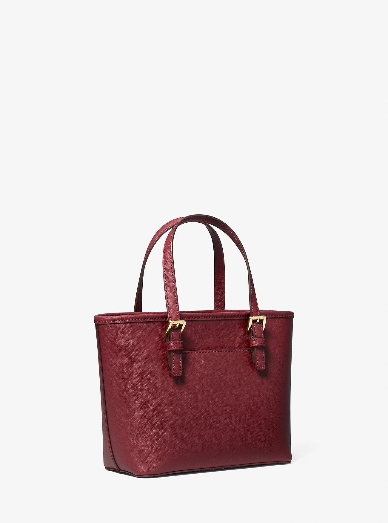 Jet Set Travel Extra-Small Saffiano Leather Top-Zip Tote Bag (Oxblood)