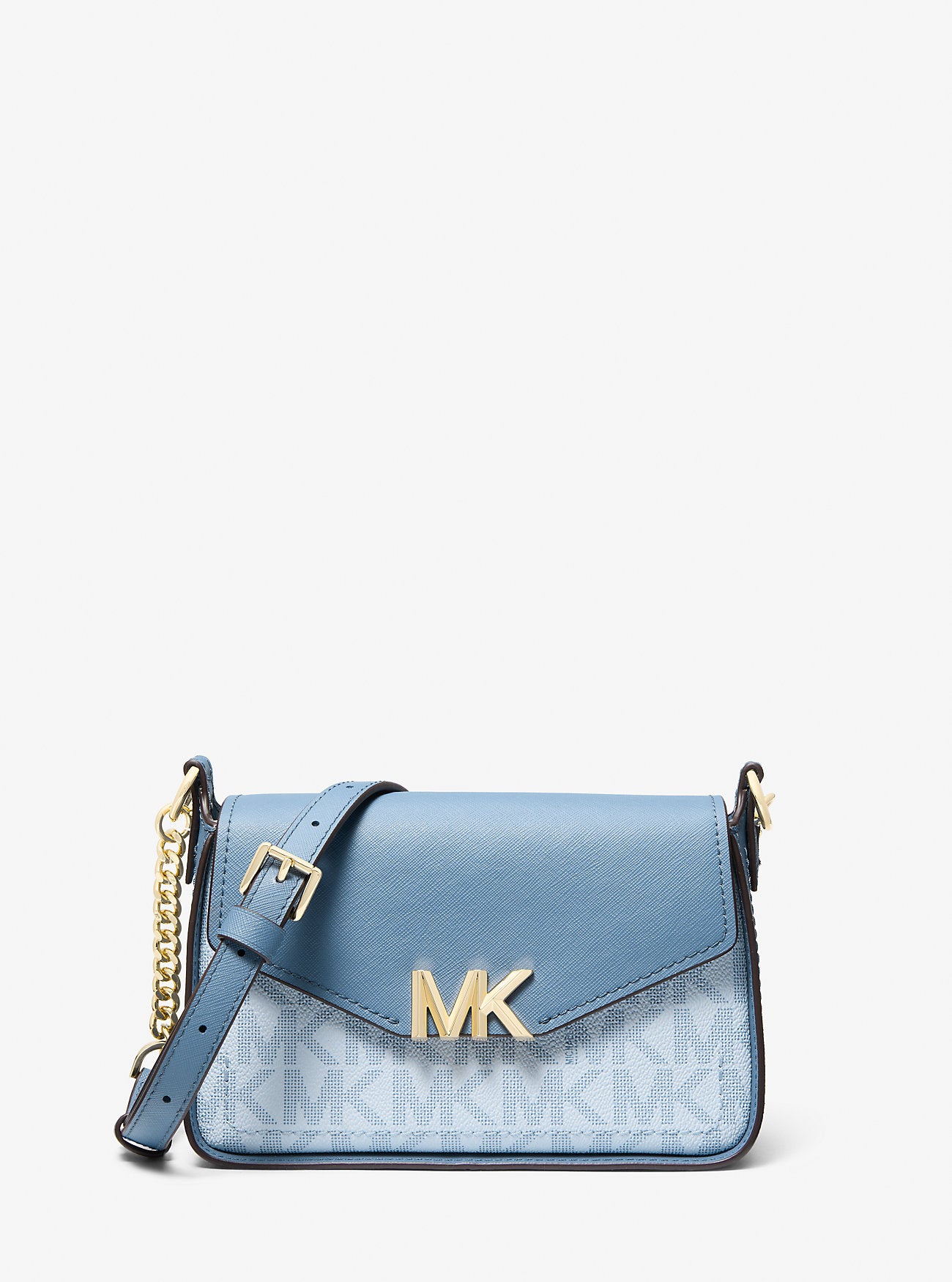 Sylvia Small Signature Logo Crossbody Bag (Soft Sky Multi)