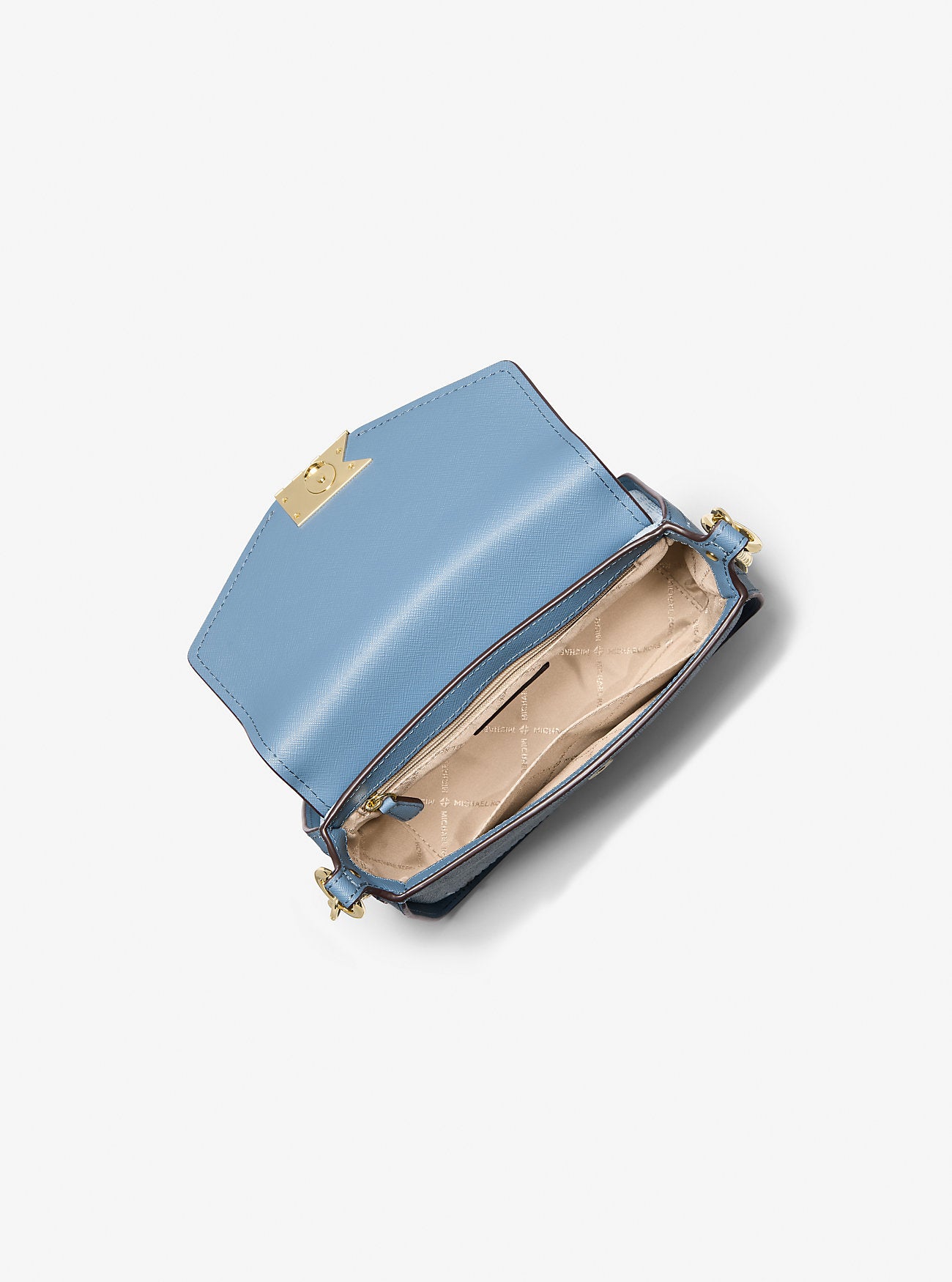 Sylvia Small Signature Logo Crossbody Bag (Soft Sky Multi)