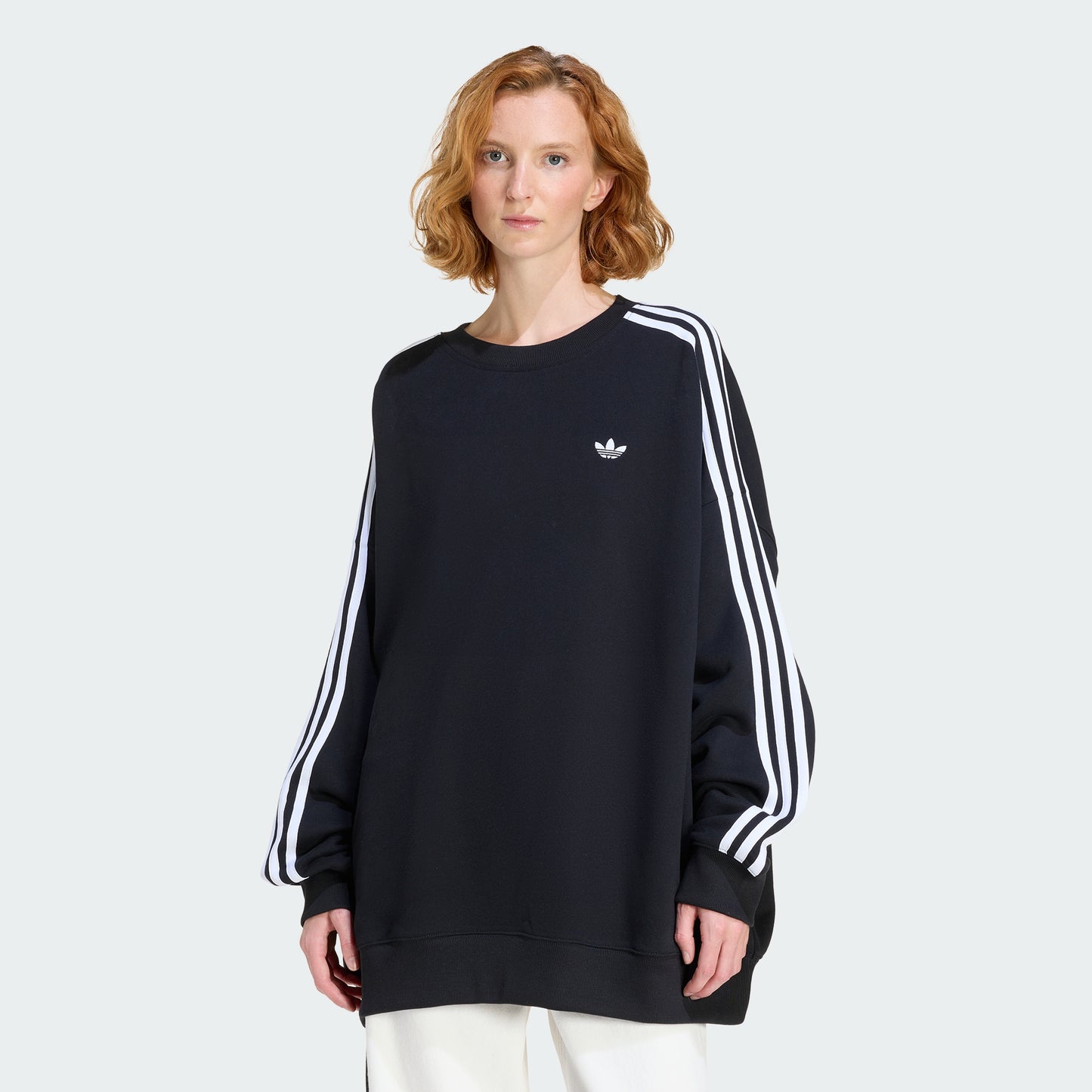 3 Stripes Oversized Adilenium Crew Sweater (Black)