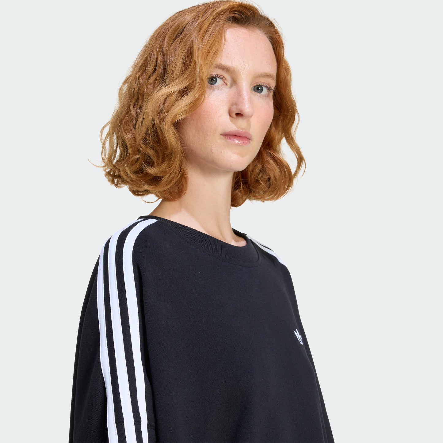 3 Stripes Oversized Adilenium Crew Sweater (Black)
