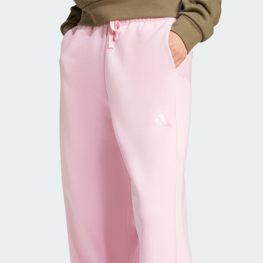 ALL SZN Fleece Loose Wide-Leg Pants (True Pink)