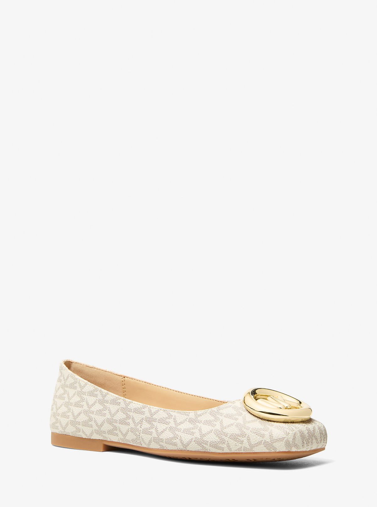 Milan Signature Logo Ballet Flat (Vanilla)