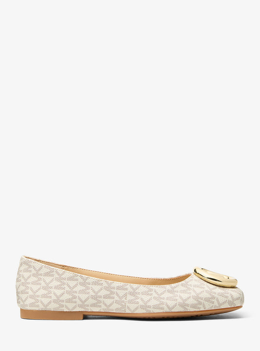 Milan Signature Logo Ballet Flat (Vanilla)
