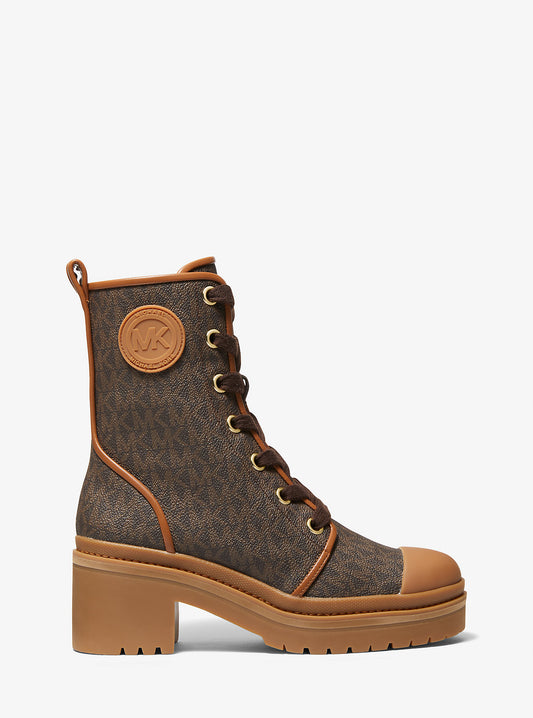 Corey Logo Combat Boot (Brown)