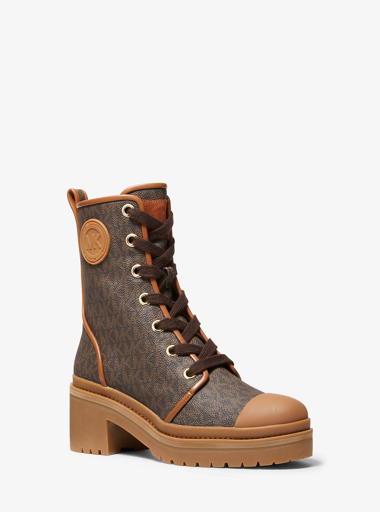 Corey Logo Combat Boot (Brown)