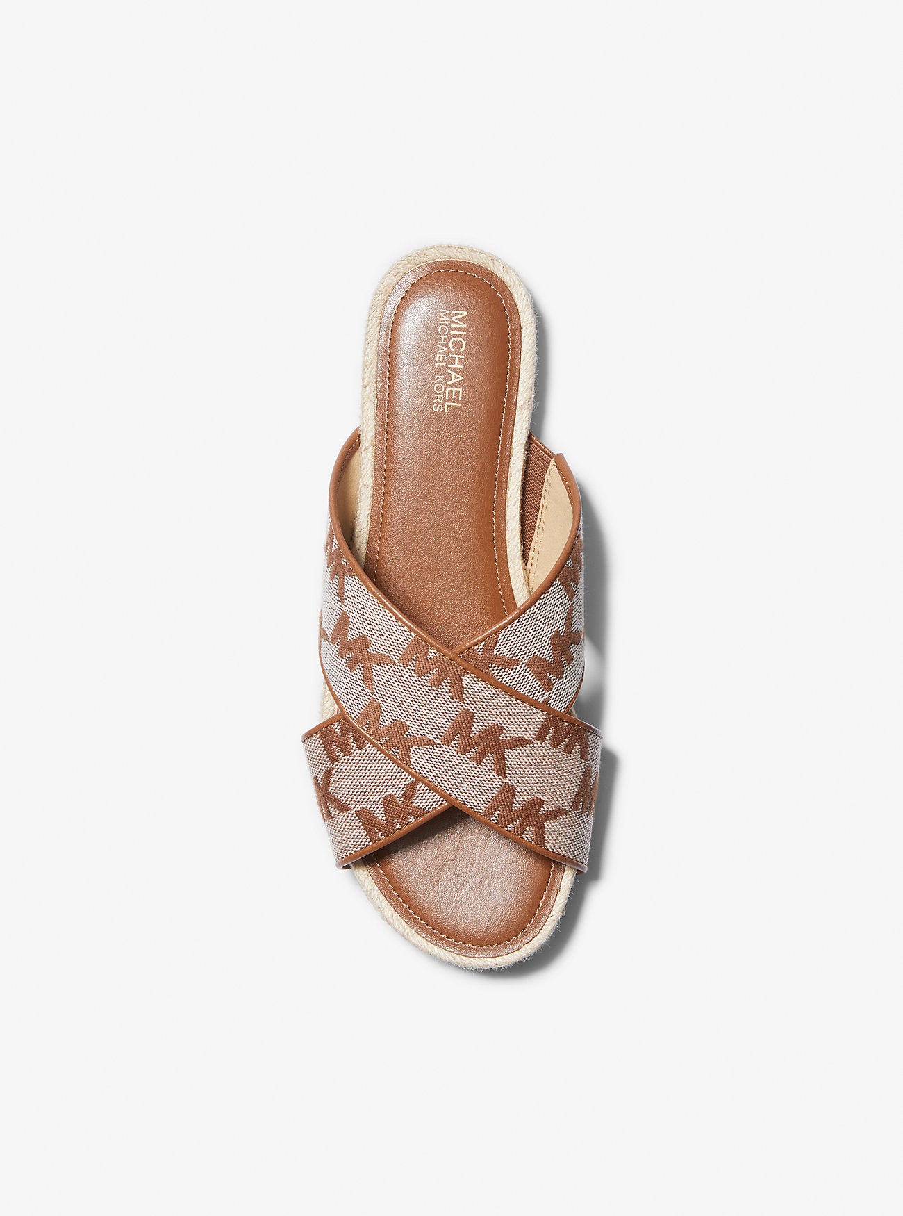 Jolie Logo Jacquard Espadrille Sandal (Luggage)