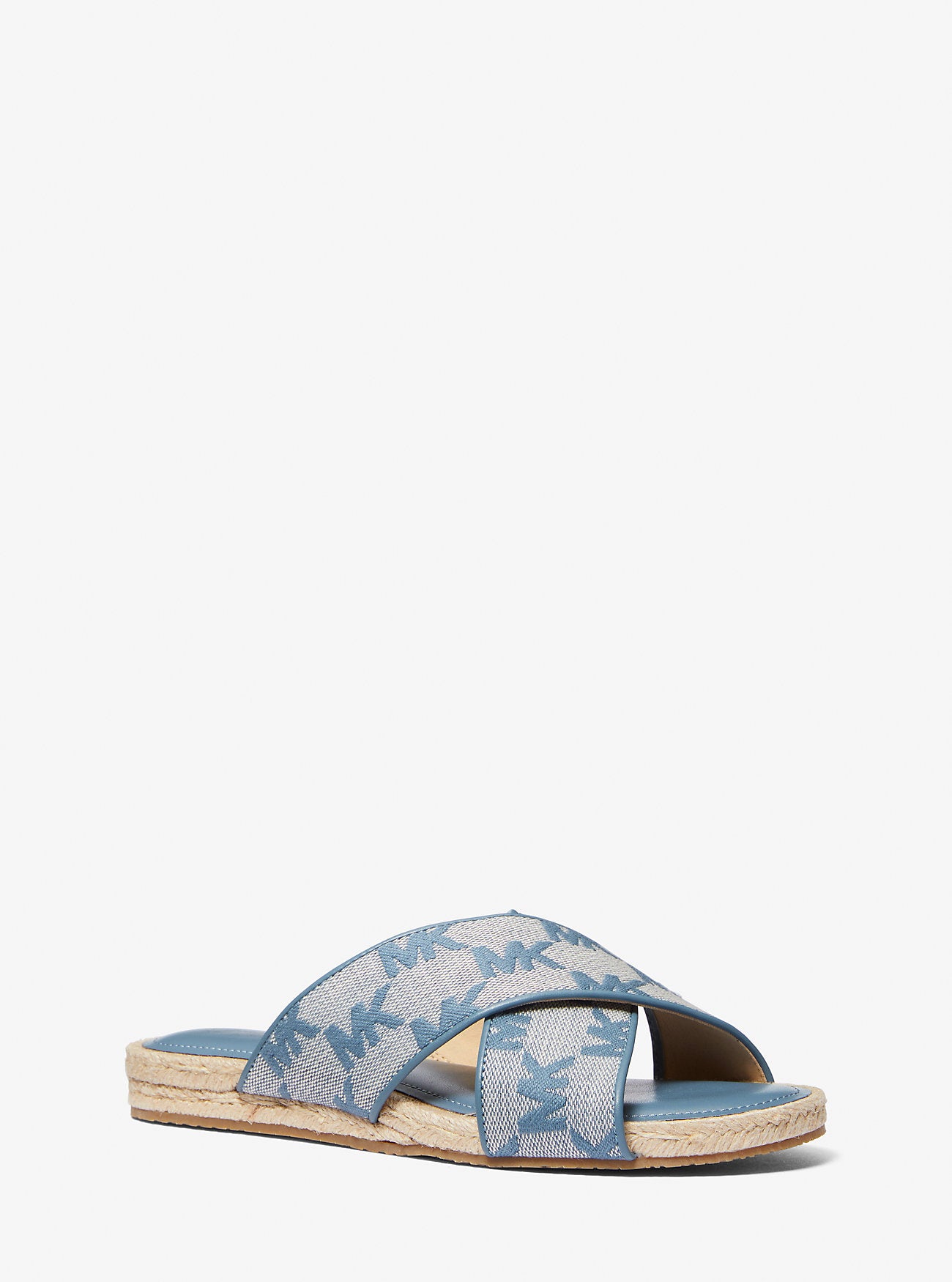 Jolie Logo Jacquard Espadrille Sandal (Denim)