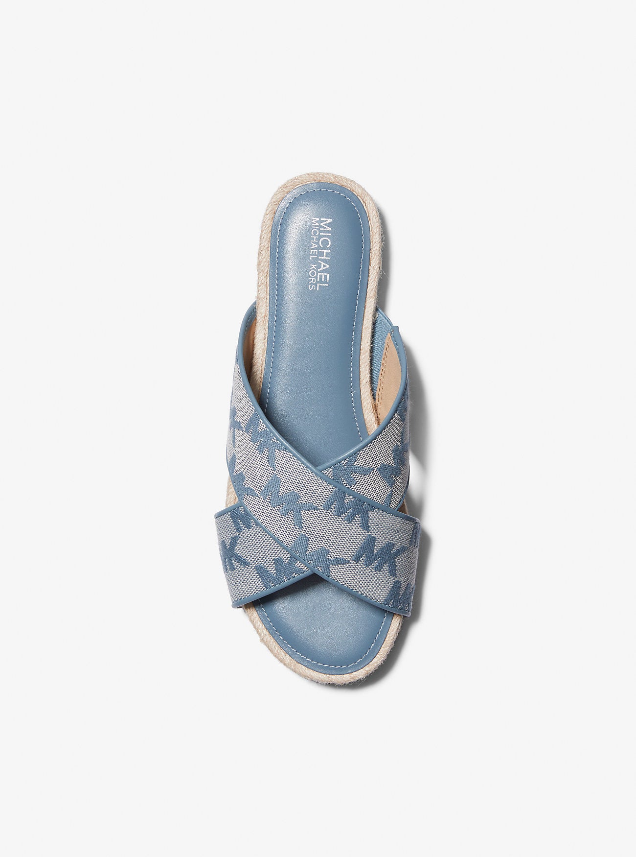 Jolie Logo Jacquard Espadrille Sandal (Denim)