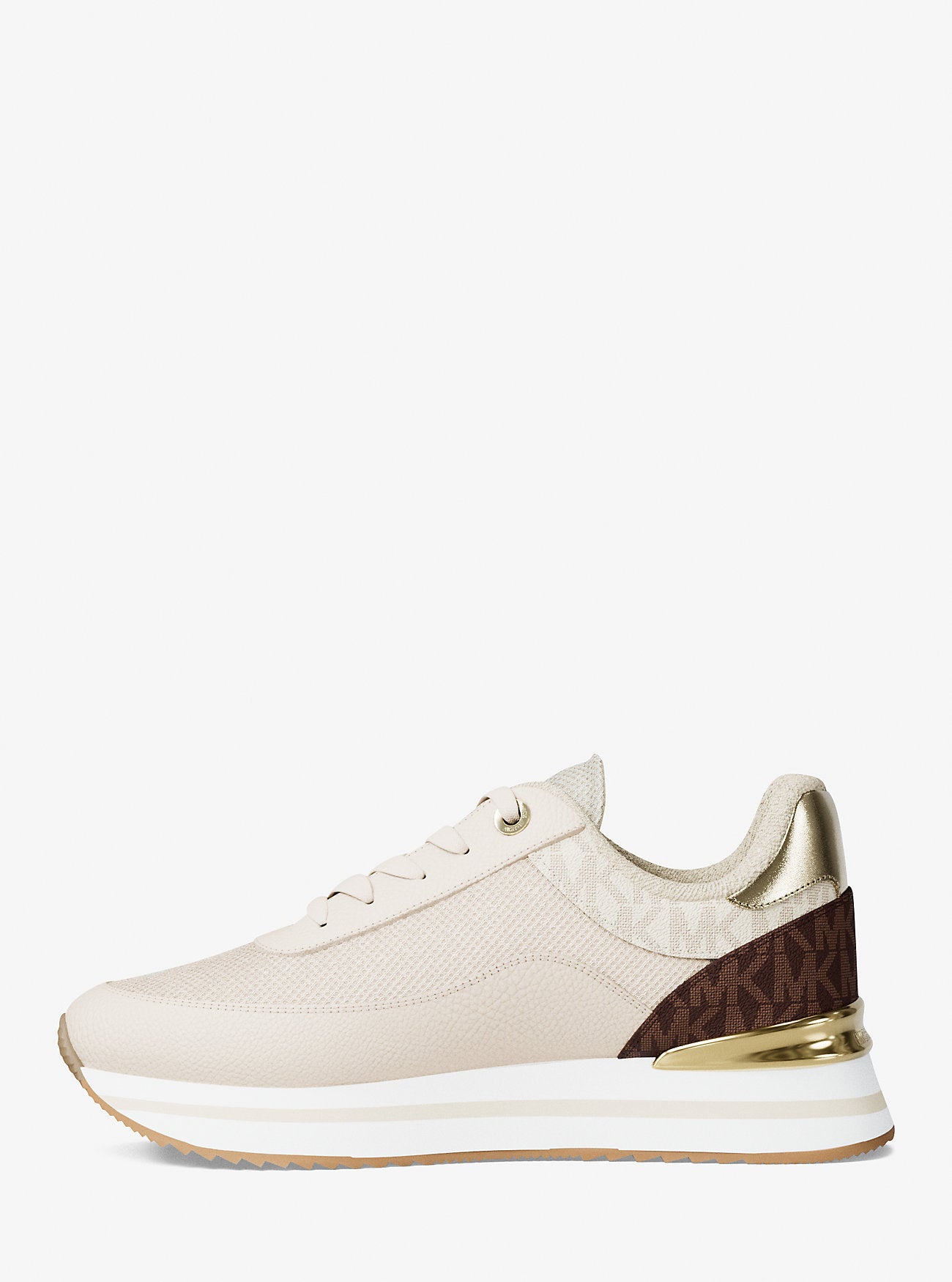 Hattie Mixed-Media Trainer (Brown)