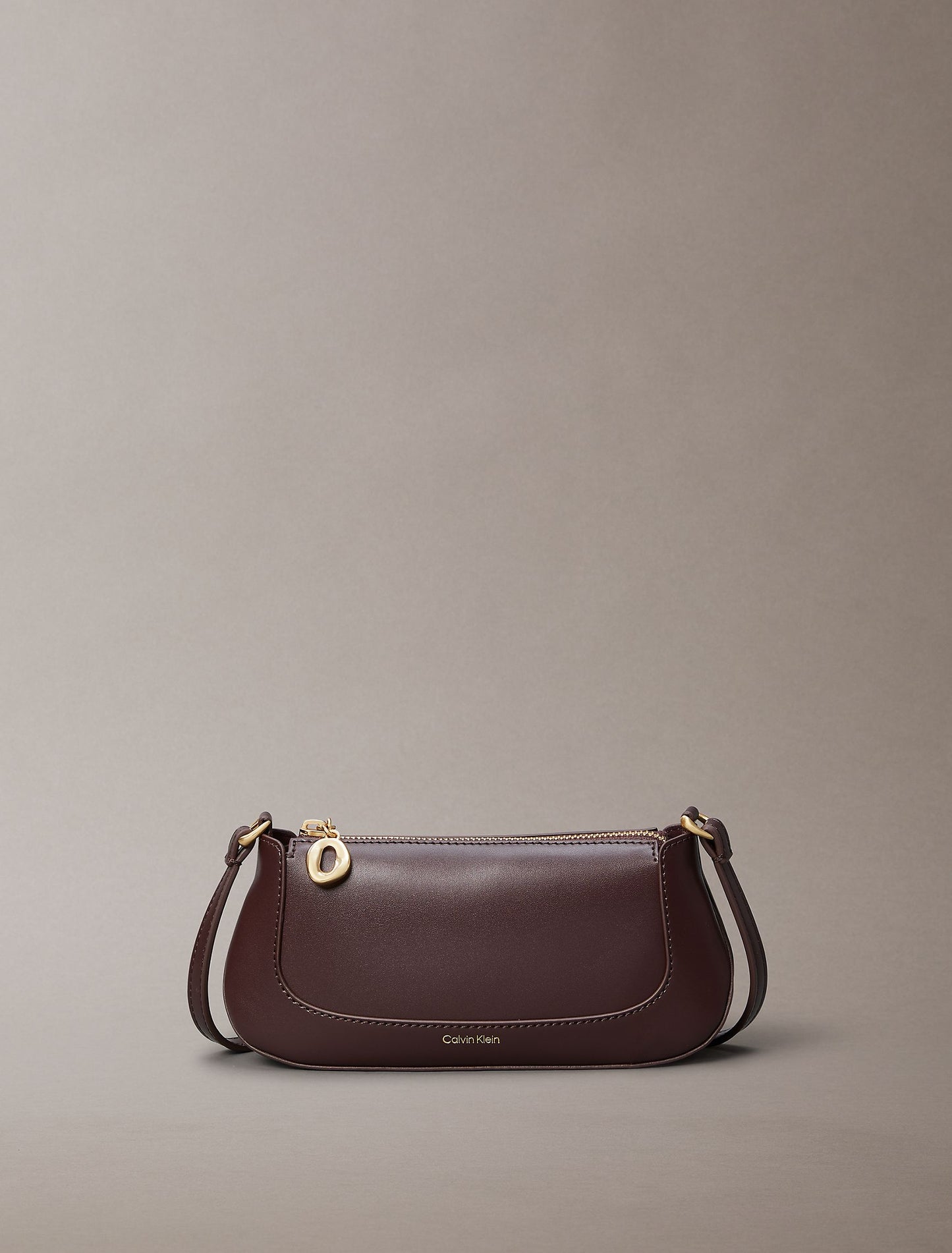 Long Zip Crossbody Bag (Fudge)