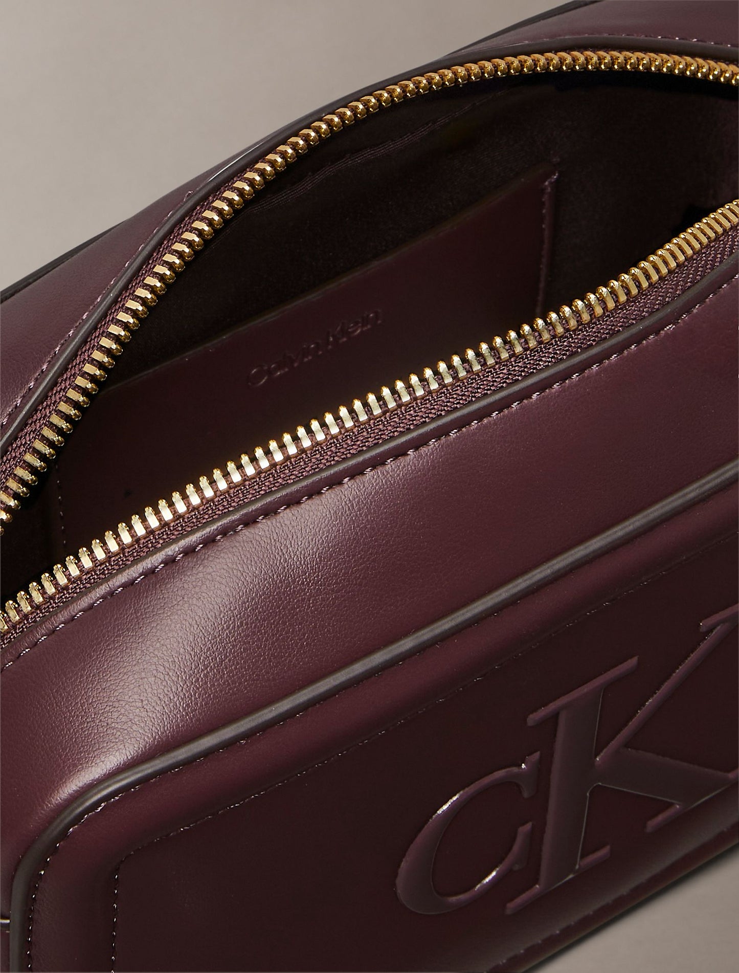 Embossed Monogram Camera Bag (Fudge)