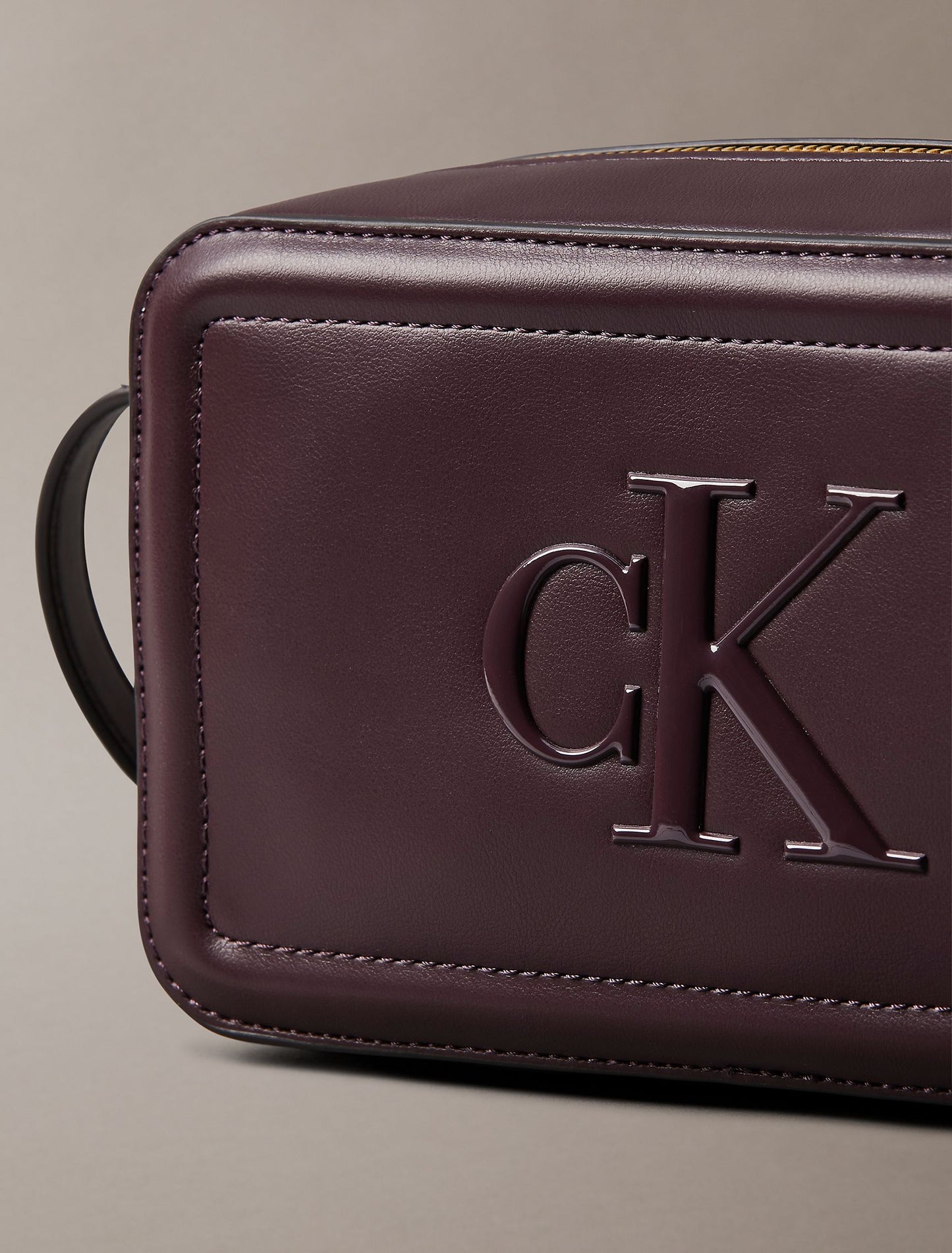 Embossed Monogram Camera Bag (Fudge)