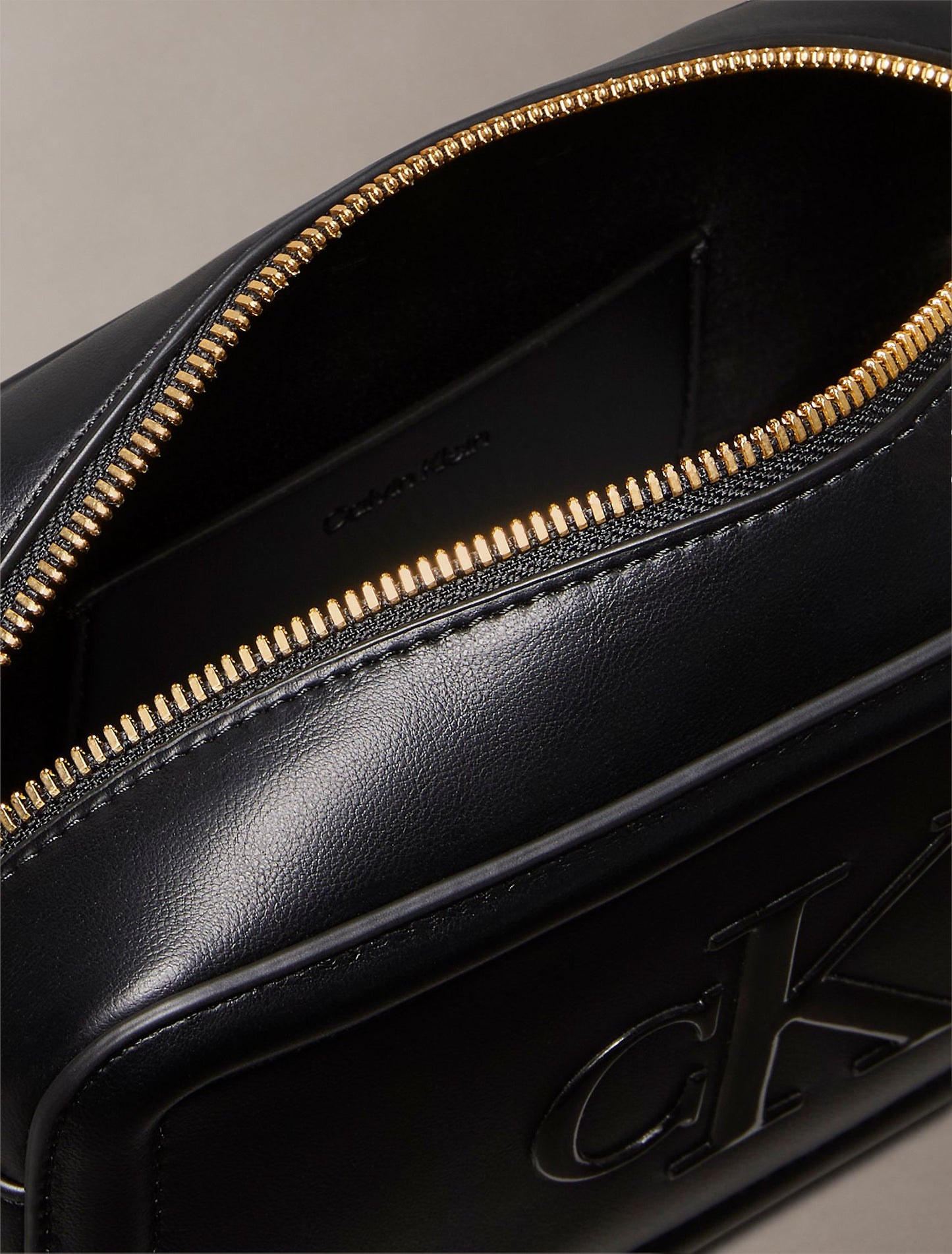 Embossed Monogram Camera Bag (Black)