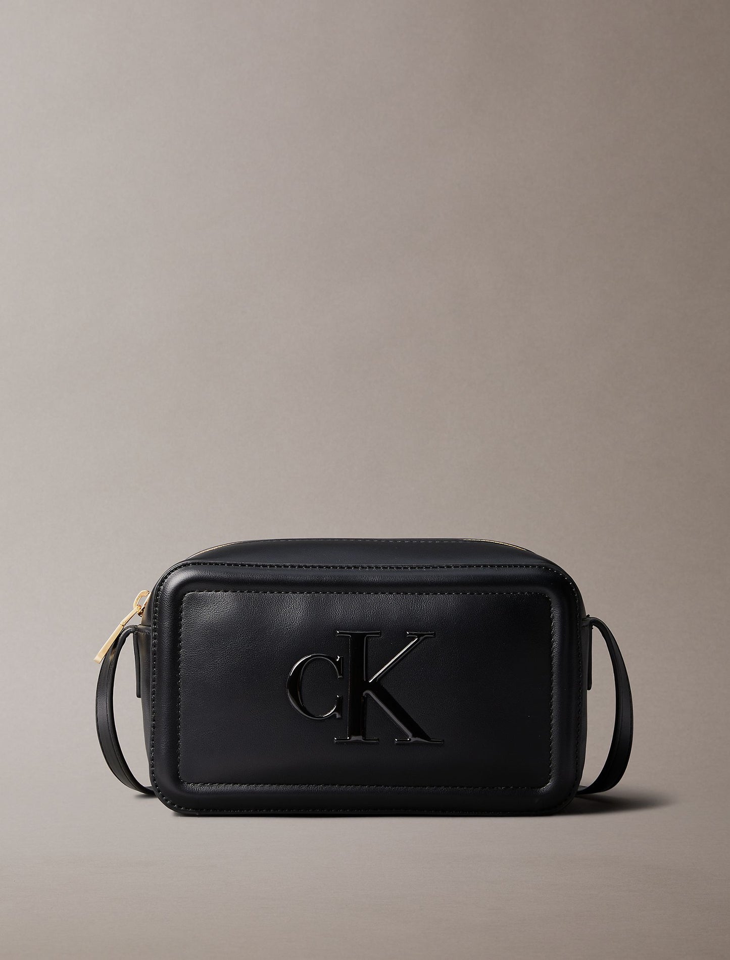 Embossed Monogram Camera Bag (Black)