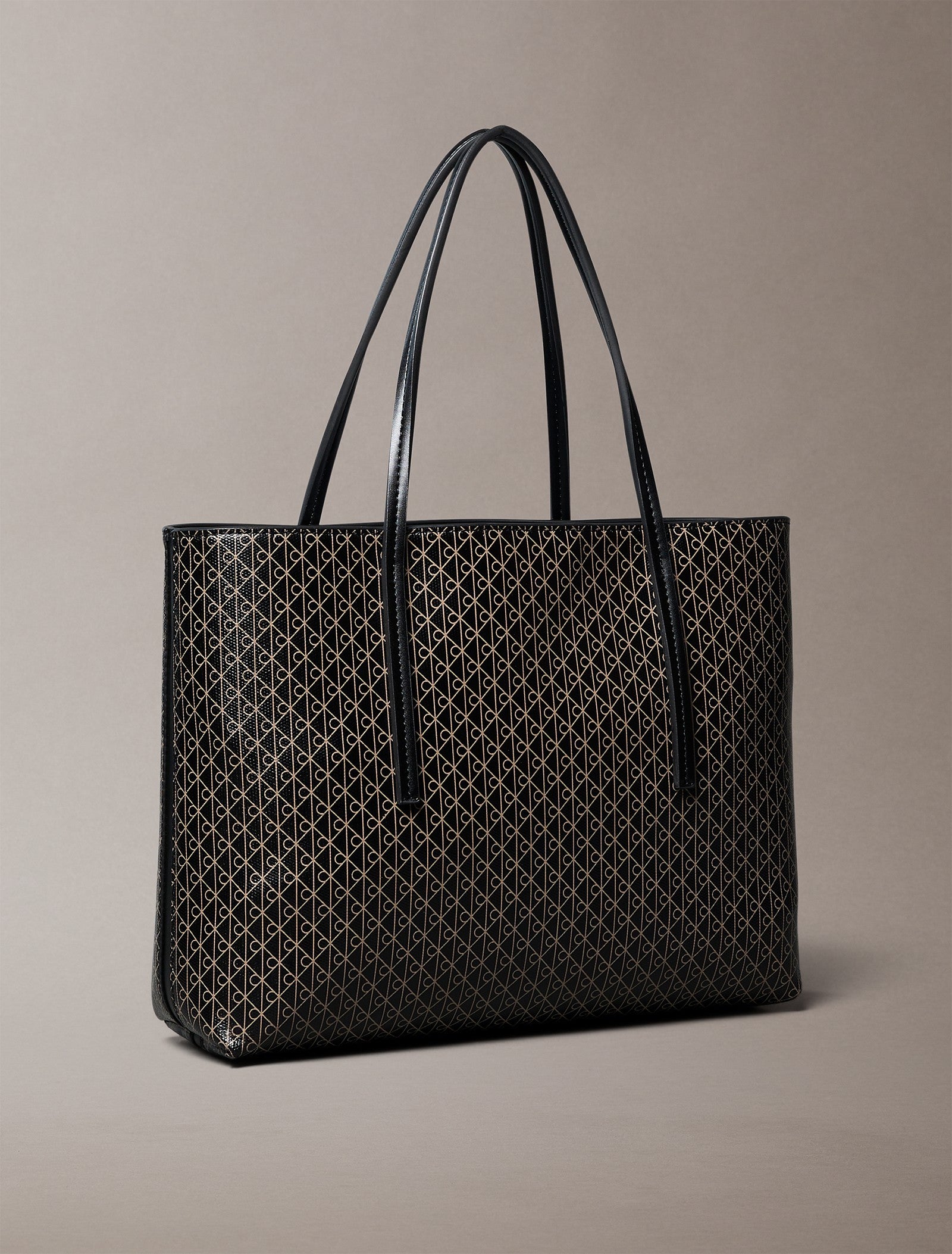 Allover Emblem Logo Small Tote Bag with Pouch