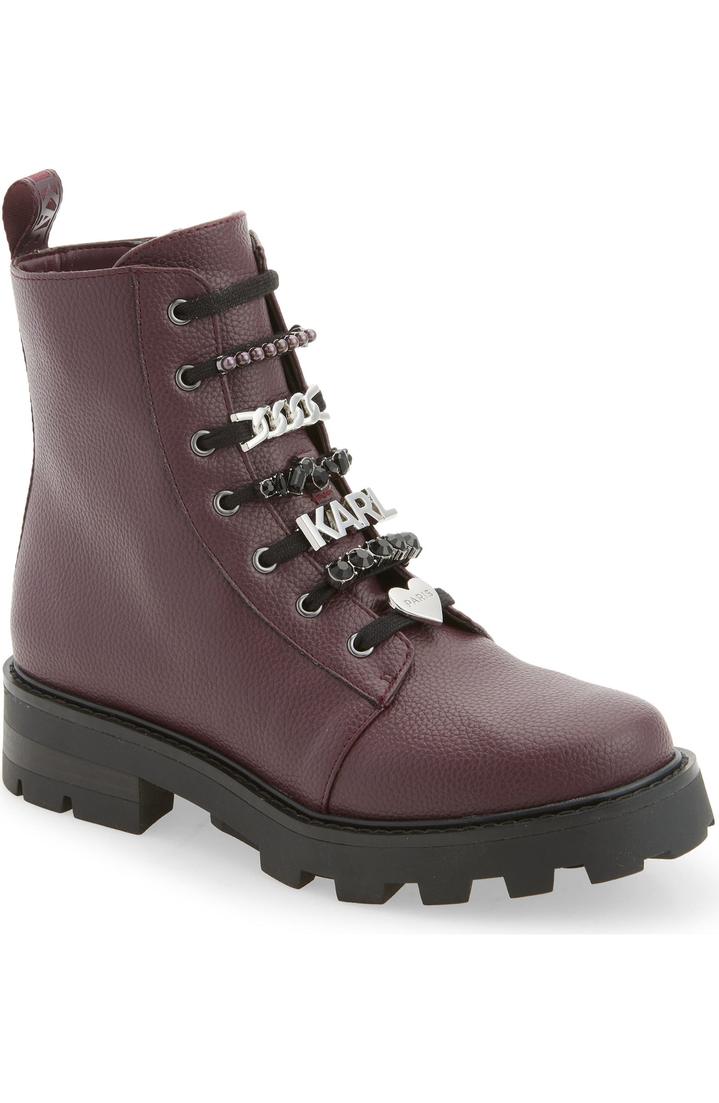 Mela Lug Sole Boot (Wine)