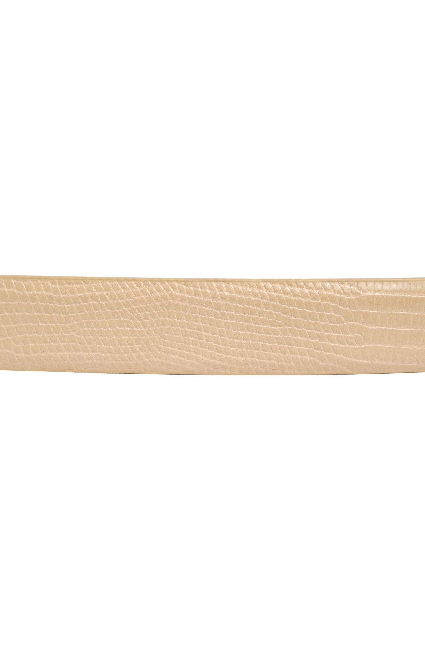 Lizard Embossed Faux Leather Belt (Light Camel)