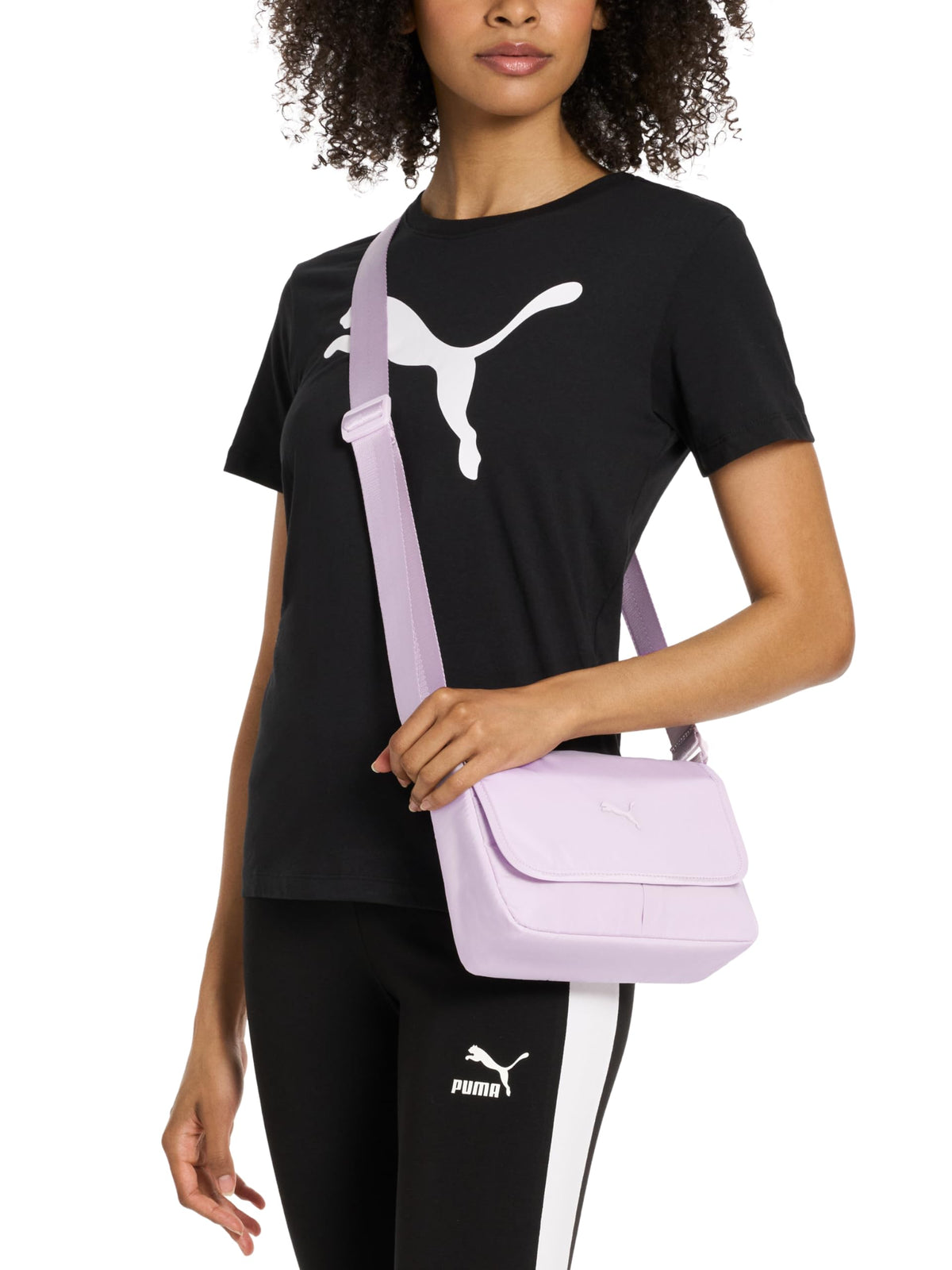 PUMA Women's Envoy Crossbody Bag in Memory Cloth with Adjustable Strap & Zip Closure