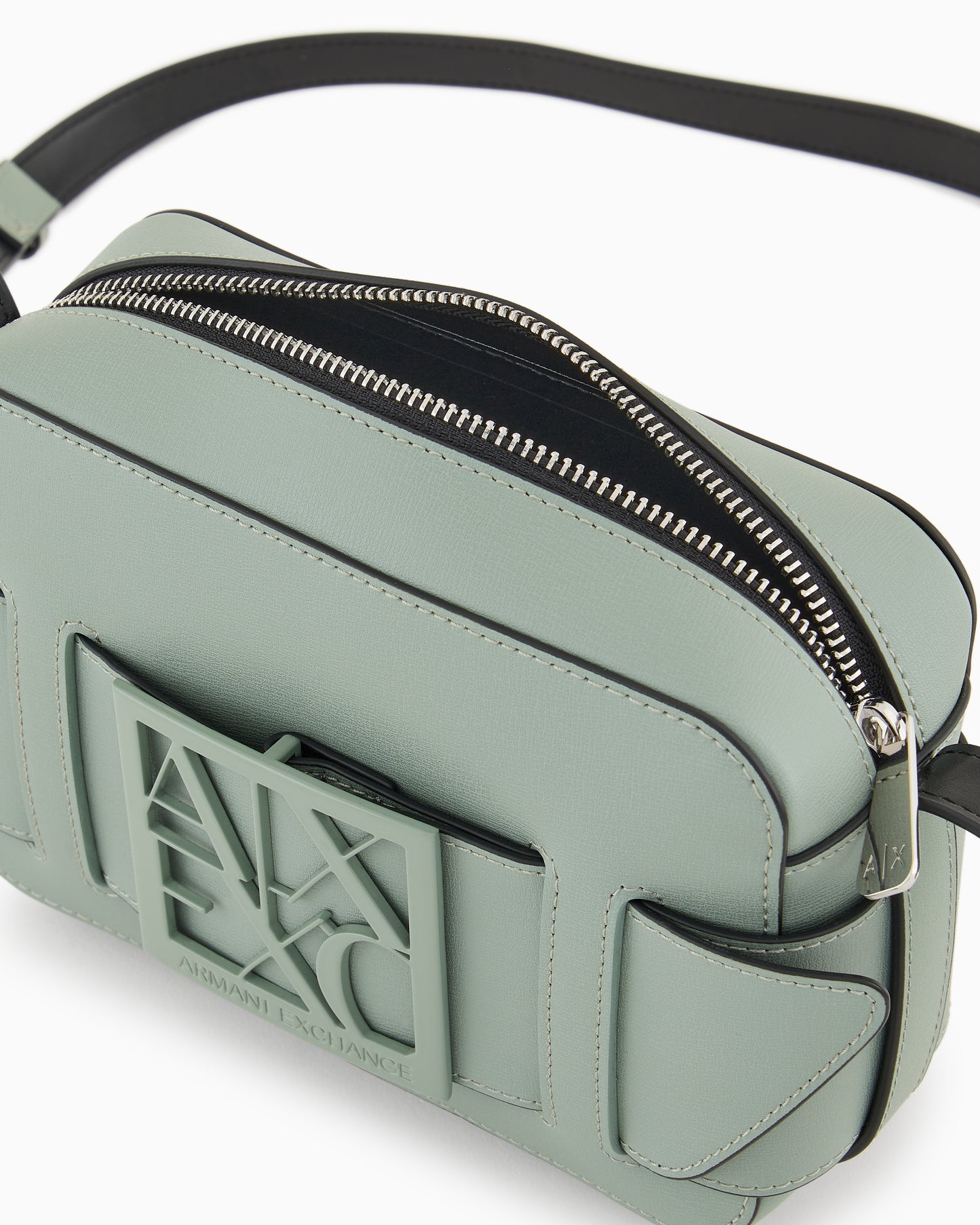 Crossbody Bag with Logo (Green)