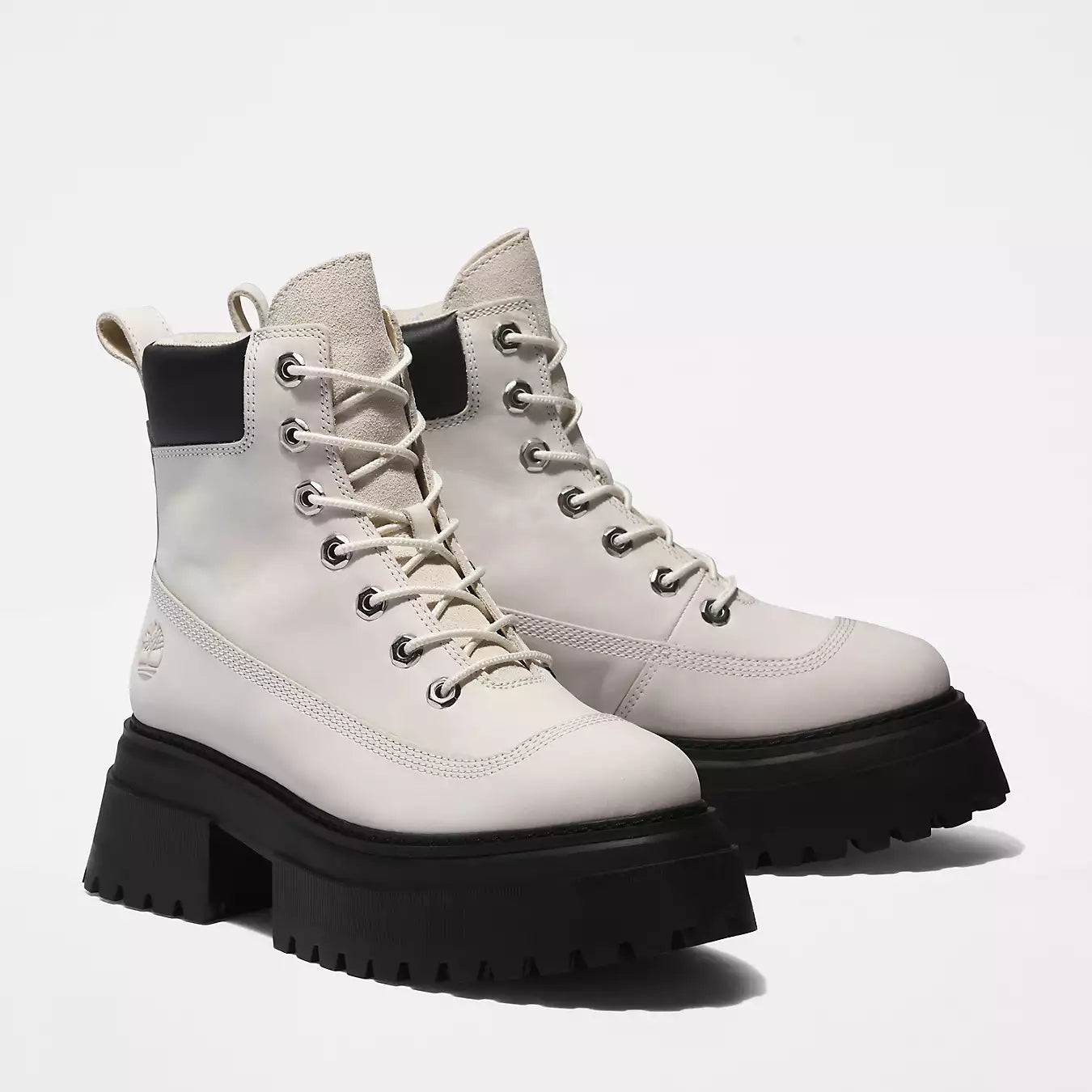 Sky 6-Inch Lace-Up Boots (White)