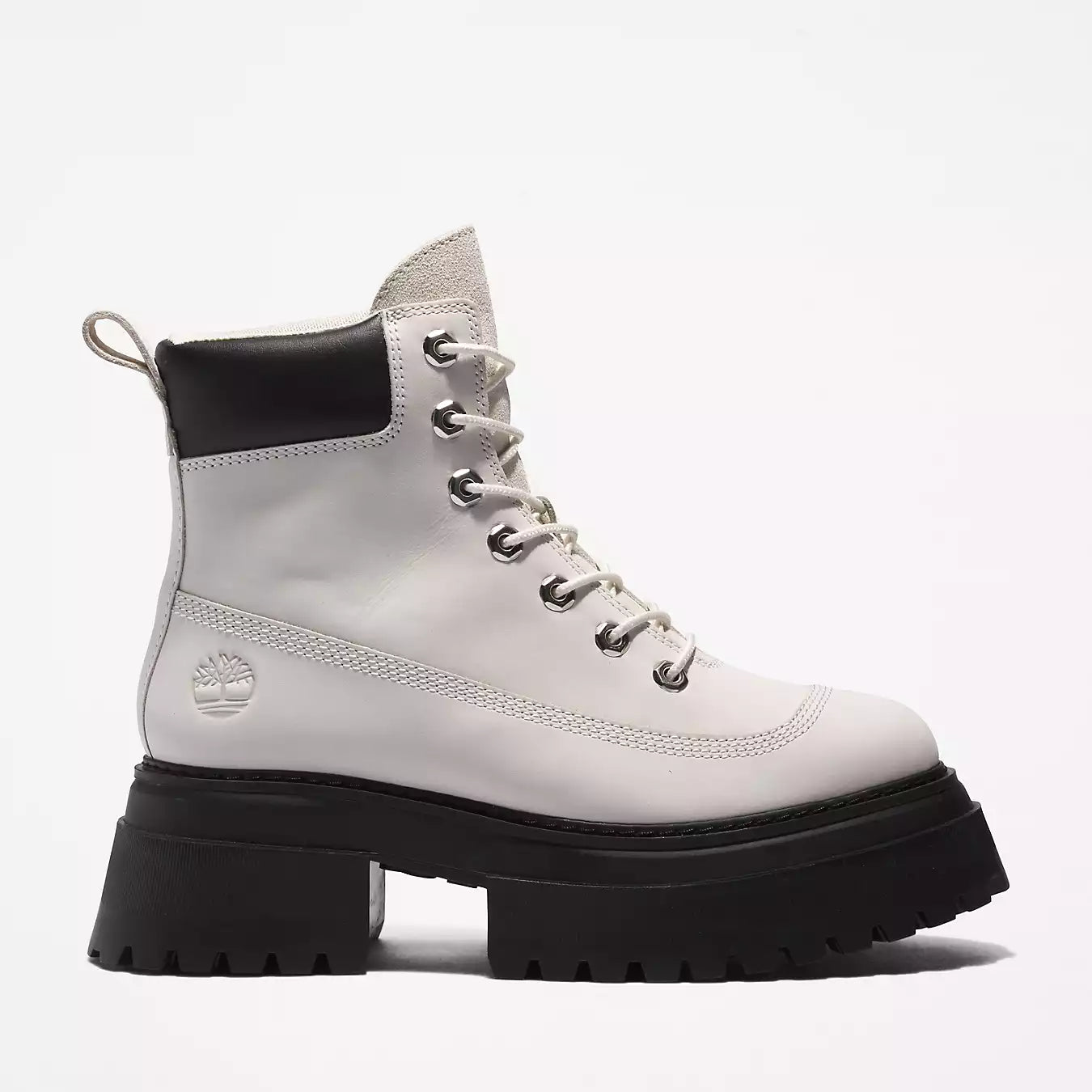 Sky 6-Inch Lace-Up Boots (White)