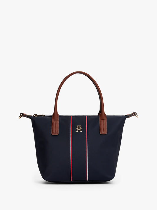 Signature Stripe Mini Tote Bag (Navy)