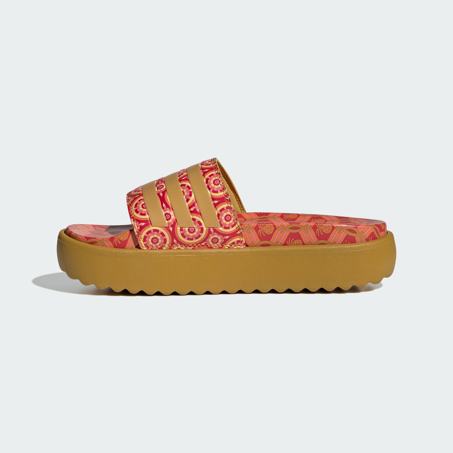 Adilette Platform Slides (Victory Gold/Tomato)