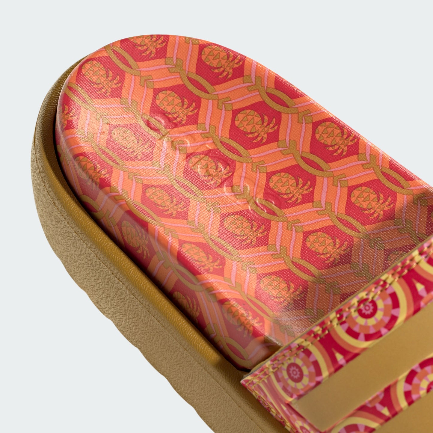 Adilette Platform Slides (Victory Gold/Tomato)