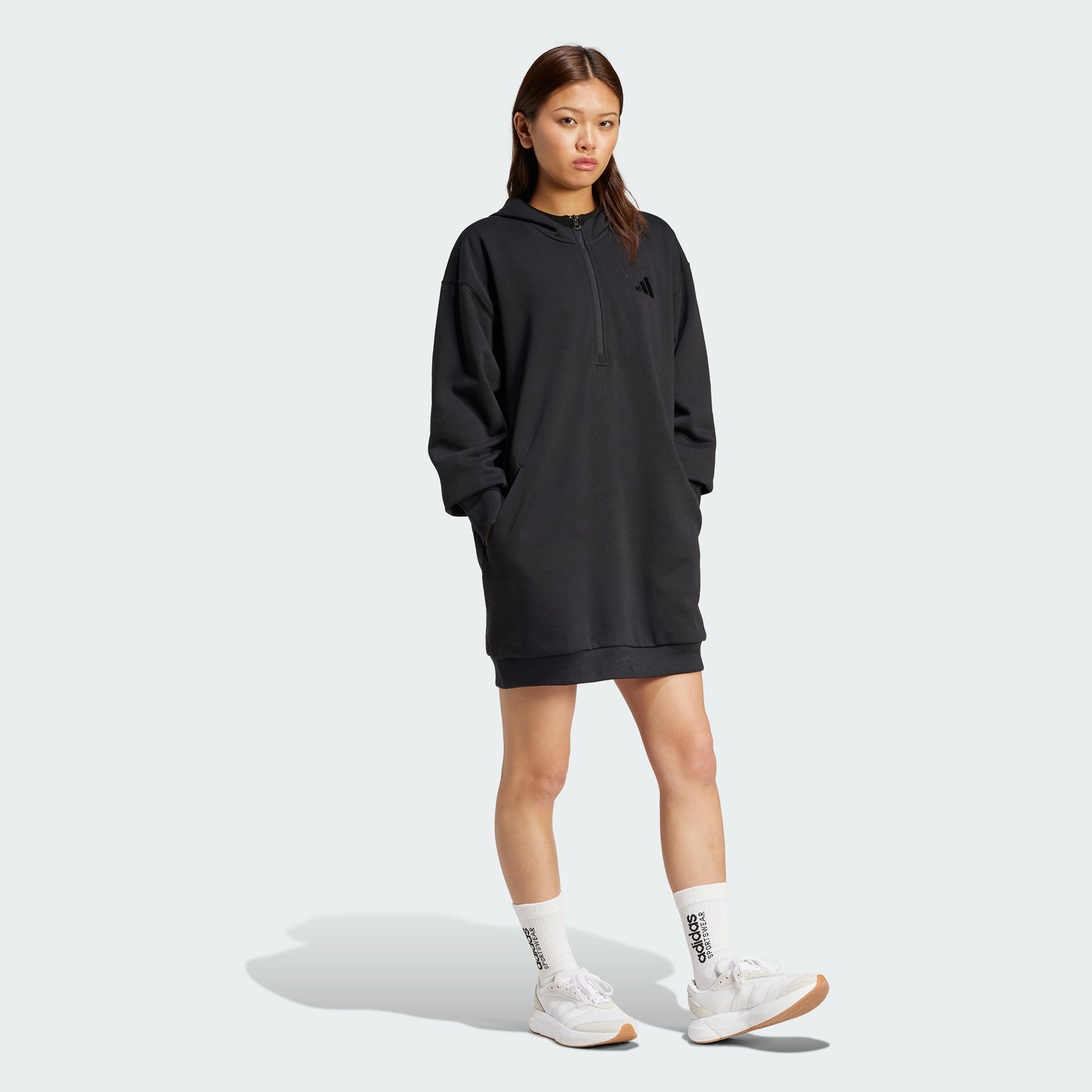 All SZN Fleece Loose Dress (Black)