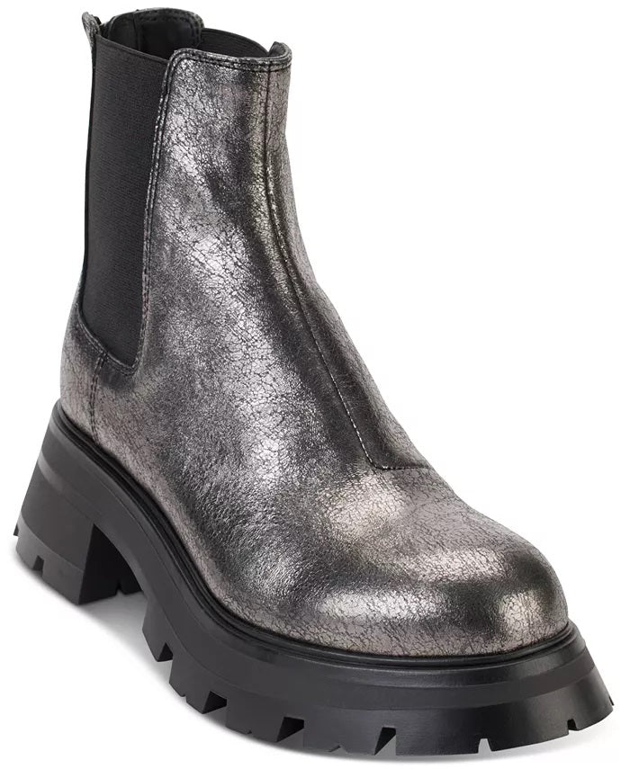 Sasha Lug Chelsea Boot (Silver)