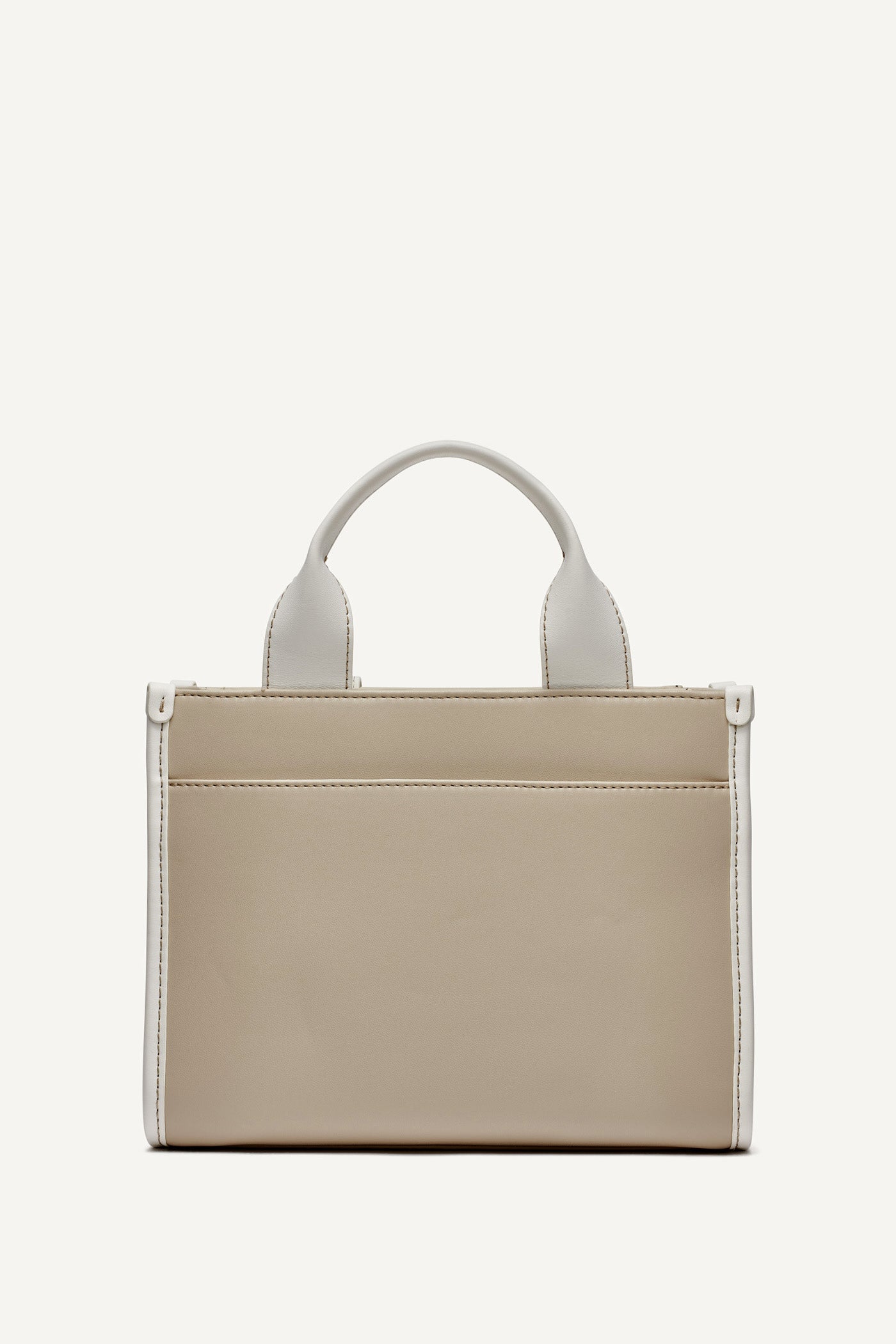 Hadlee Small Embellished Logo Tote (Taupe / Marshmallow)