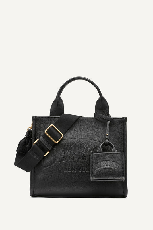 Hadlee Small Logo Tote (Black / Gold)