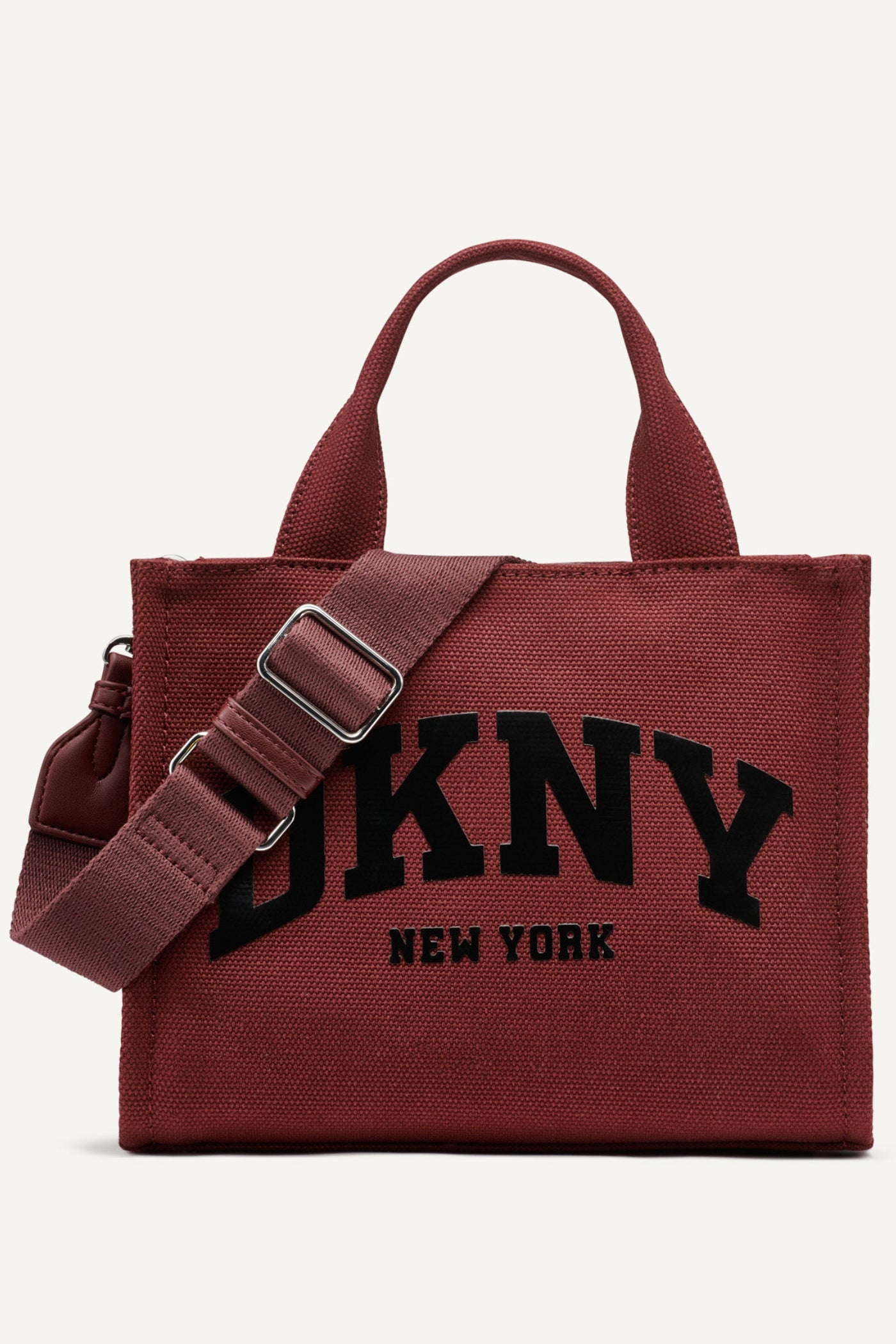 Hadlee Small Canvas Logo Tote (Aged Wine)