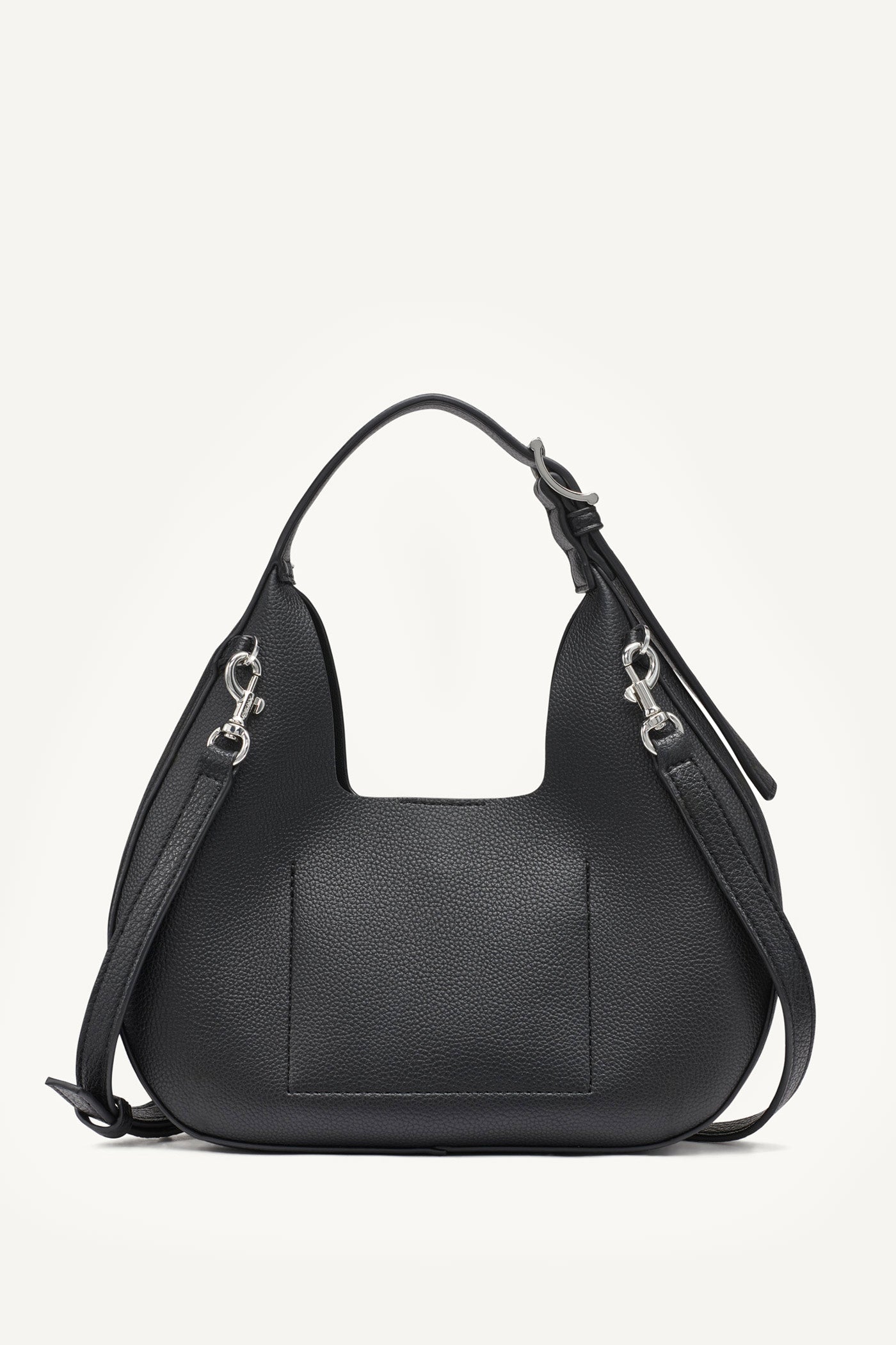 Camila Small Hobo Crossbody (Black / Silver)