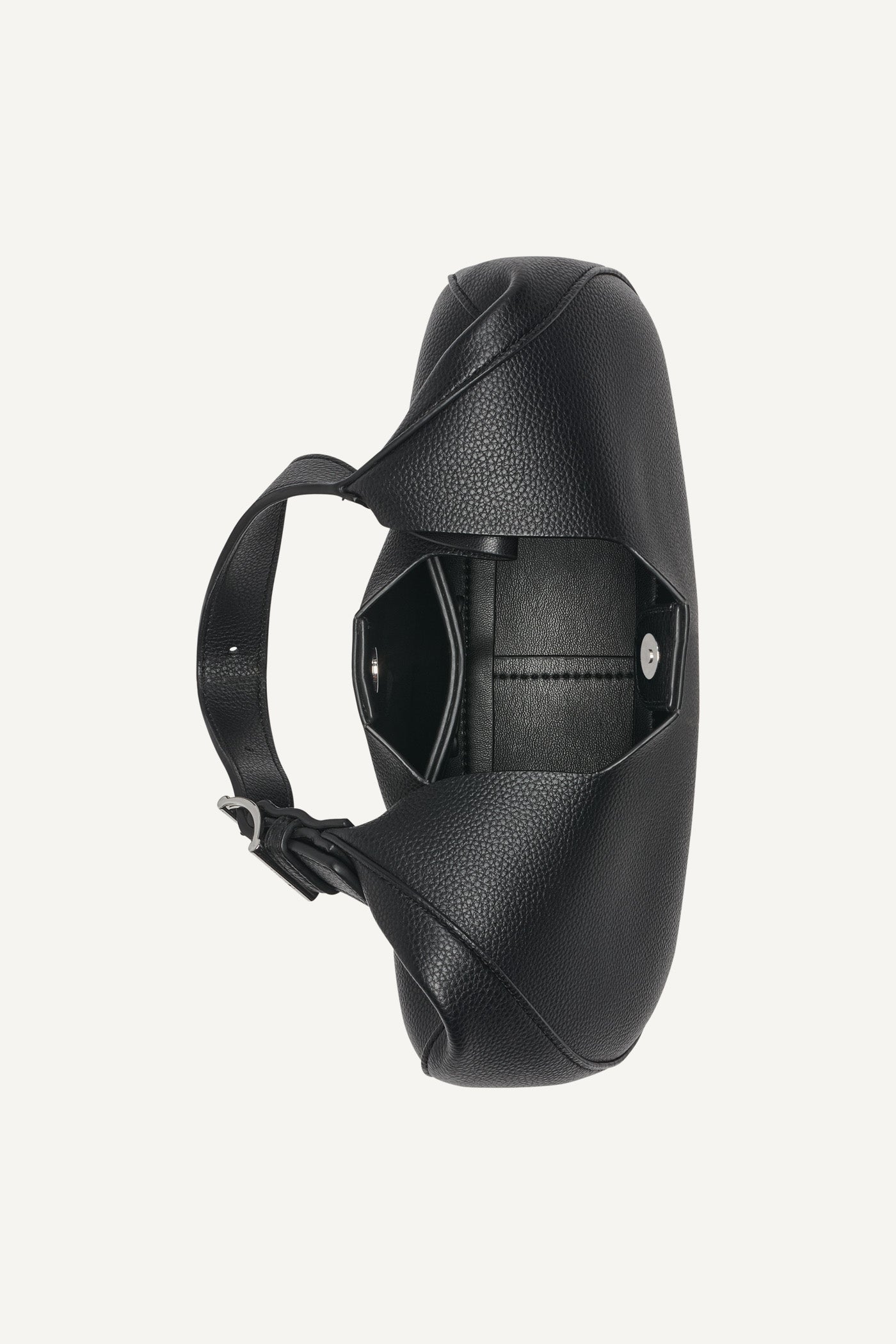 Camila Small Hobo Crossbody (Black / Silver)