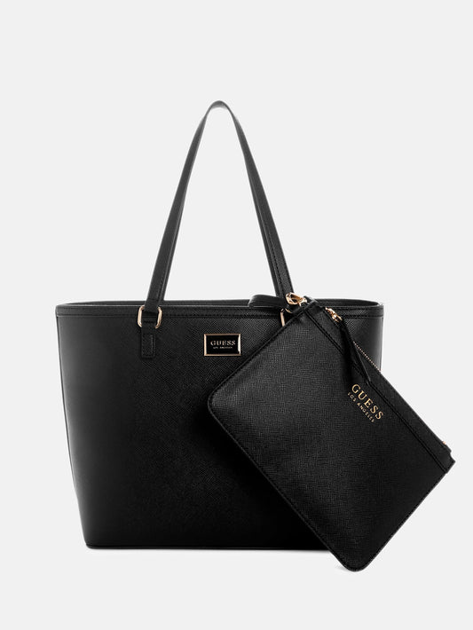 Hilda Saffiano Tote (Black)