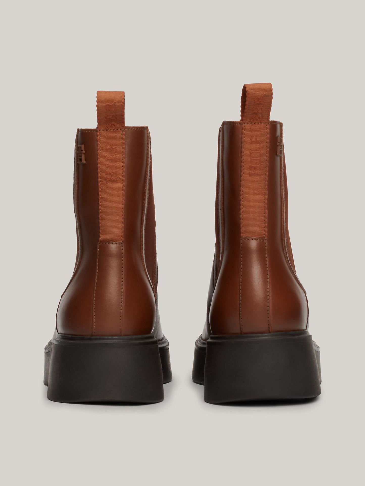 Monogram Leather Chelsea Boot (Brown)
