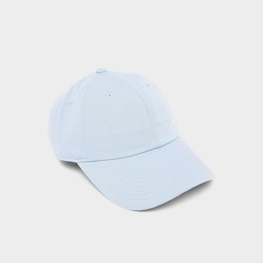 Small Swoosh Unstructured Strapback Hat (Light Armory Blue / Sail)