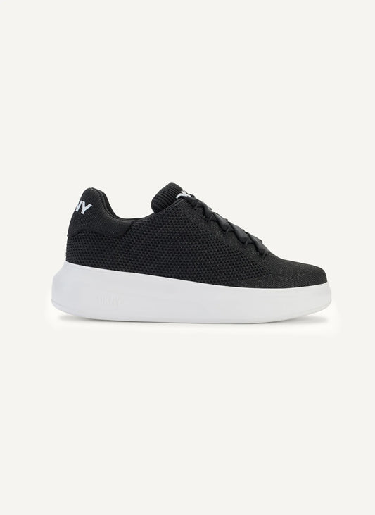Jewel Knit Lace Up Sneaker (Black)