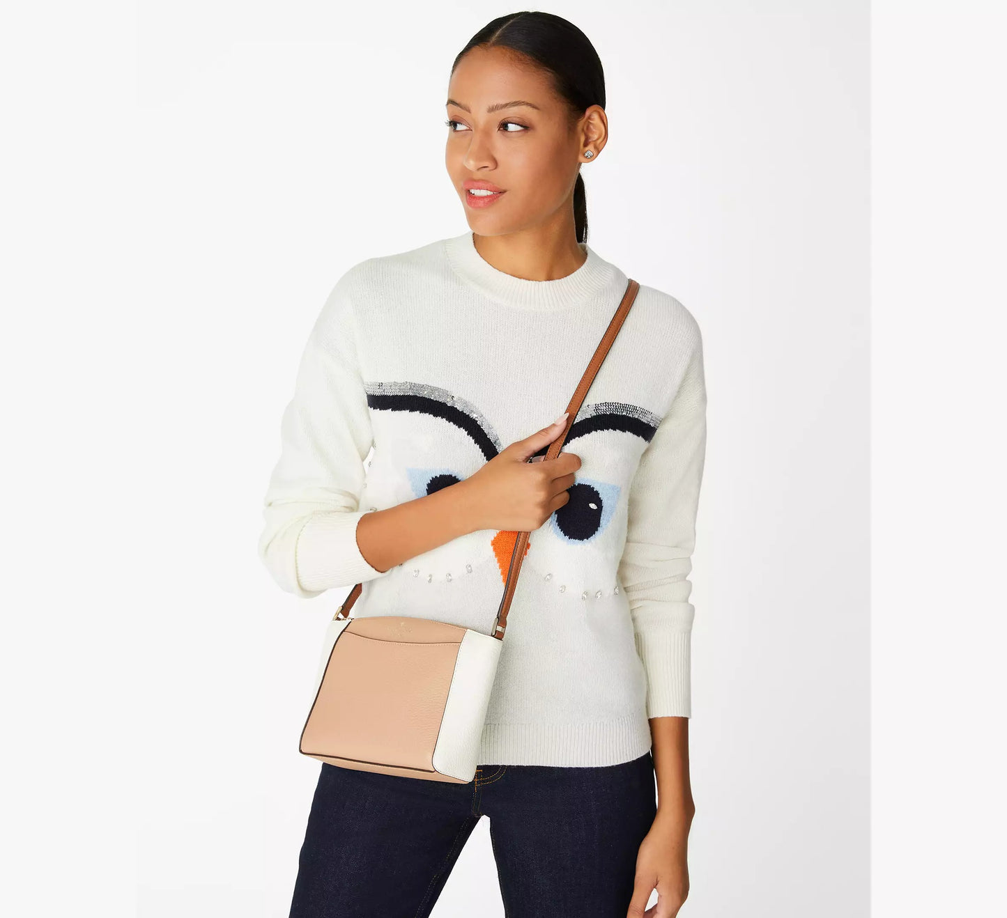 Monica Small Crossbody (Light Fawn)