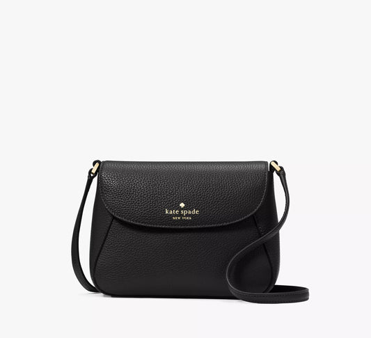 Monica Small Flap Crossbody (Black)