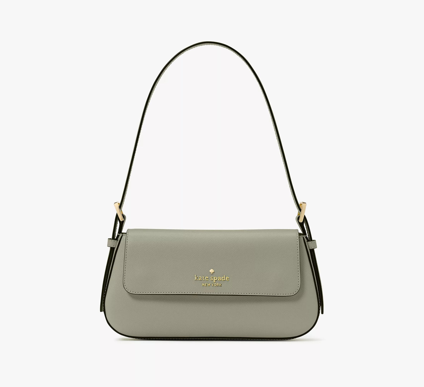 Madison Saffiano Leather Small Flap Shoulder Bag (Dusky Pine)