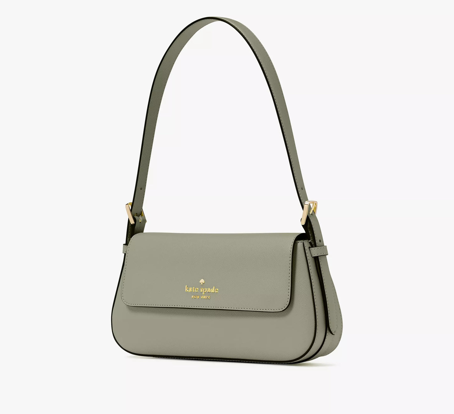 Madison Saffiano Leather Small Flap Shoulder Bag (Dusky Pine)